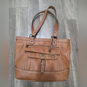BOC VEGAN LEATHER WESTERN boho Brown Tote Bag Large